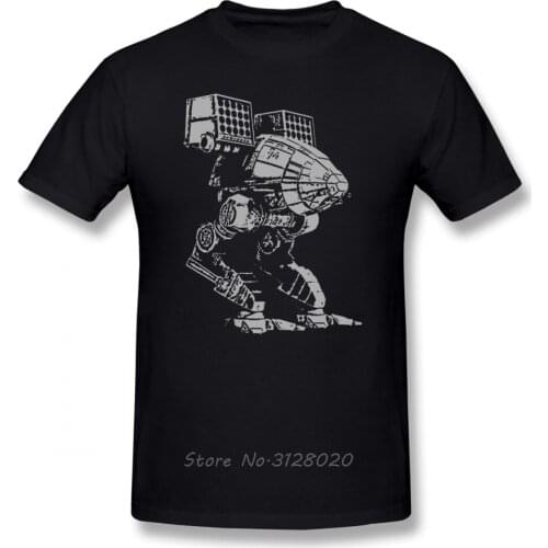 Battletech T Shirt Caturpult White T-Shirt Short Sleeve Beach Tee Shirt Graphic Male Cotton Funny Tshirt