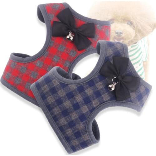 Small Dog Harness and Leash Set Pet Cat Vest Harness With Bowknot Mesh Padded For Small Puppy Dogs Chihuahua Yorkies Pug