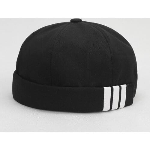 Korean version of the striped print landlord hat casual wild pumpkin hat young student beret literary artist hat men and women