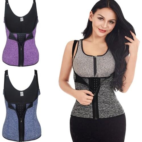 FLORATA Shaper Neoprene Sauna Vest Waist Trainer Cincher Women Body Slimming Trimmer Corset Workout Thermo Push Up Trainer