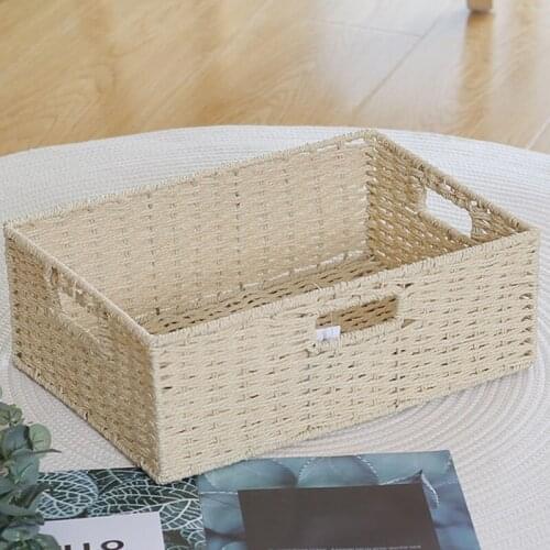 Storage Bin Baskets for Desktop Cosmetic Sundries Underwear Toys Storage Box Woven Storage Basket Finishing Container