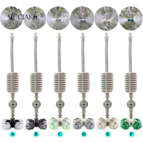 MUCIAKIE 1 Set Greenhouse Hanging Anti Drip Atomizing Sprinkler Cross Fog Kit With 4/7mm Transparent Soft Hose Irrigation System