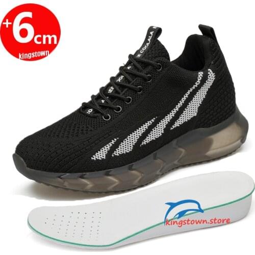 Men Elevator Shoes Women Sneakers Height Shoes Tall Casual Height Increase Insole 6cm White Black Sneakers Sports