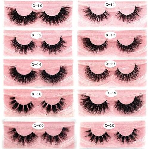 Mink Eyelashes Hand Made Crisscross False Eyelashes Cruelty Free Dramatic 3D Mink Lashes Long Lasting Faux Cils for Makeup Tools