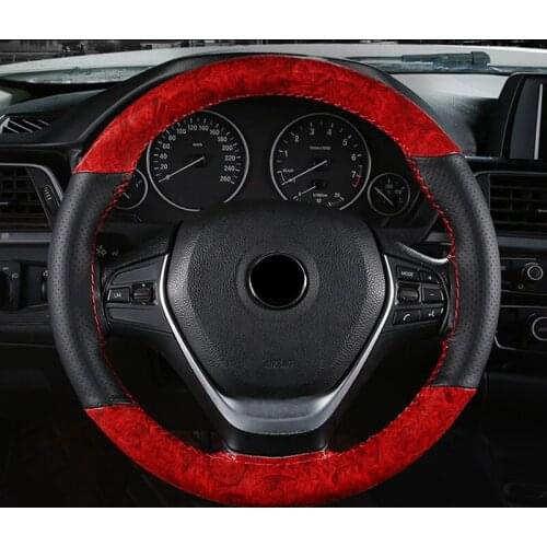 NEW DIY Steering Wheel Cover With needles and thread Wood Leather Hand Stitching Sewing Car Auto Steering-Wheel Case Covers