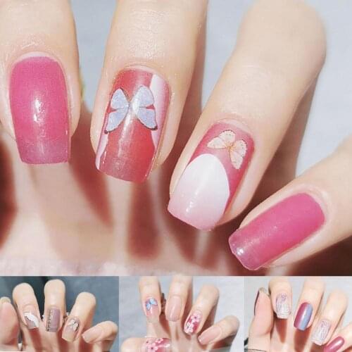 Nail Patch Nail Art Manicure Stickers Decoration Nail Foils Nail Sticker Detachable Waterproof PET Nail Art Patch for Women