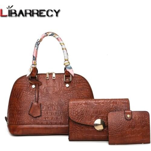 Luxury Designer Fashion Crocodile Pattern Womens Composite Bag 2021 New Tassel Design Ladies Shoulder Messenger Bags Sac A Main