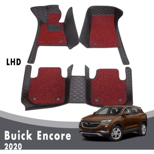 Luxury Car Floor Mats For Buick Encore 2020 Double Layer Wire Loop Carpets Auto Interior Accessories Custom Foot Pads Covers Rug