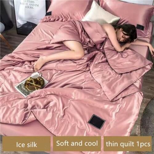 2021 Pink Bed Cover 1 Pcs Summer Soft And Cool Blanket For Sofe/Bedroom Baby Bed / King Thin Quilt Contains Cotton Filler