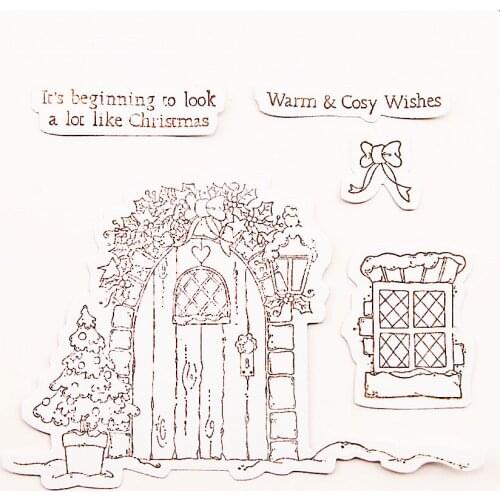 10.5x14.5cm Forest cabin Transparent Clear Stamps Silicone Seals Roller Stamp DIY scrapbooking photo album/Card Making