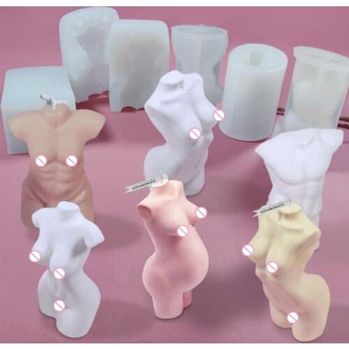 Human Body Silicone Mold DIY Candle Mold Crystal Epoxy Mold Aromatherapy Candle Tool Hand Craft Resin Practical Body Art Moldes
