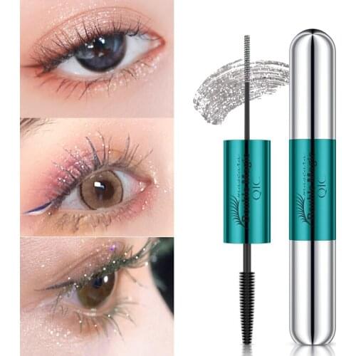 Shiny Diamond Shimmer 4d Mascara Glitter Lasting Waterproof Curling Thick Lengthening Eyelashes Shiny Eye Makeup Cosmetics