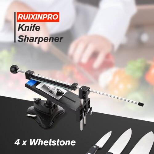 Ruixin Pro II Knife Sharpener All Iron Steel Professional Chef Knife Sharpener Kitchen Sharpening System Fix-angle 4 Whetstone