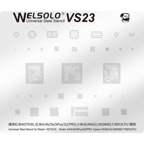 Mechanic BGA Reballing Stencil for XIaomi 5X Max2 Redmi Note 4X Redmi 4 4A 5A 5Plus S2 Pro MSM 8917 8953 CPU Power WIFI IC Chip