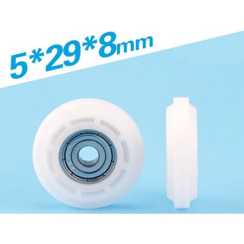 [Y0529-8]Free Shipping 10PCS 5*29*8 bearing wheel nylon POM coated bearing 625zz wheel Y type roller
