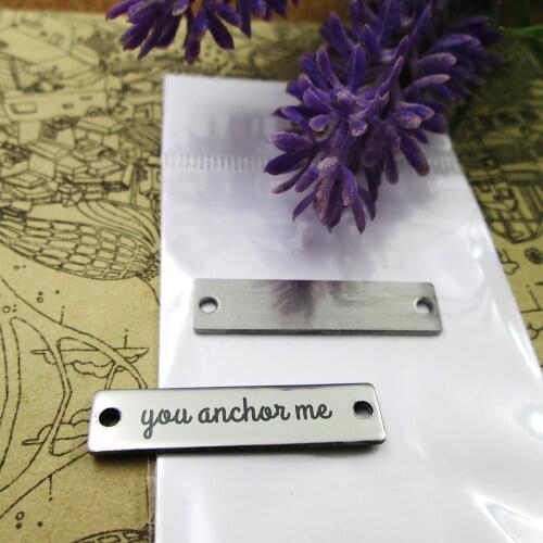 20pcs--You Anchor Me Connector stainless steel charms more style for choosing DIY Charms pendants for necklace 30x7mm