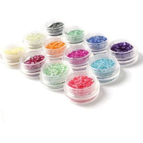 12 Colors Mini Circle Shell 3D Decoration Nail Accessories DIY Nail Art Shell Beads Manicures Pedicures Nail Art Decoration
