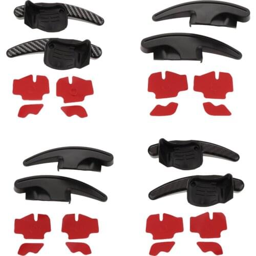 2 Packs Plastic Steering Wheel Paddle Shifter Extensions Covers For VW Golf 6GTI R20 Scirocco CC (Red Black Color)