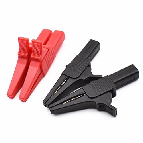 4Pcs 1000V 32A Insulated Multimeter large alligator clips leads connector 8cm electrical test tools with 4mm banana plug