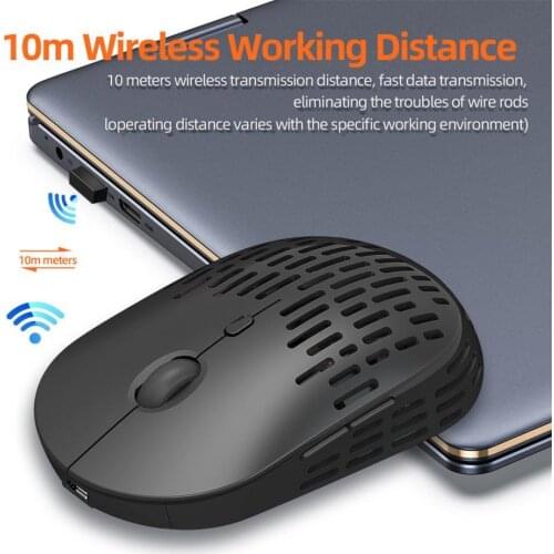 6 Buttons 1600dpi 2.4G Luminous Hole Rechargeable Wireless Mute Gaming Mouse Rechargeable Wireless Mute Gaming Mouse Gaming Mous