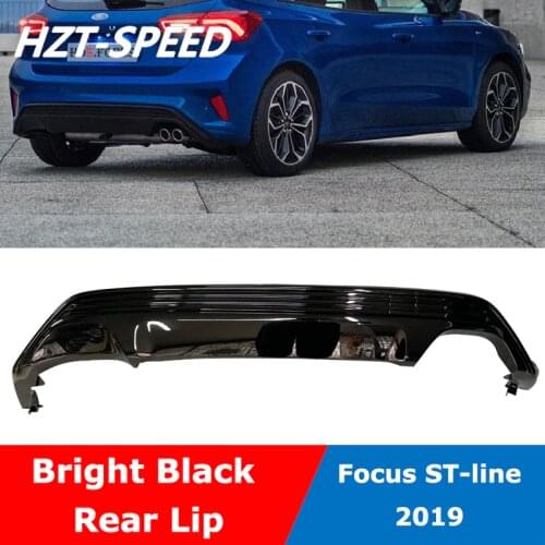 ABS Bright Black Rear Bumper Lip Diffuser For Font Focus ST-line Hatchback 4-Door 2019
