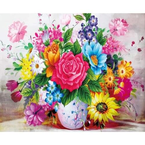 ARMYQZDiamond embroidery icon round diamond square diamond mosaic flower diamond painting cross stitch flower picture rhinestone