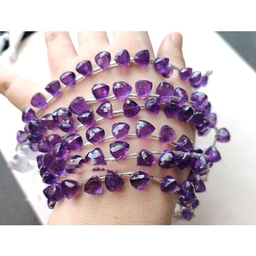 15pieces LOOSE BEADS Amethyst faceted 7-8mm wholesale for DIY jewelry necklace