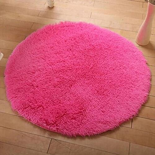 Home Decor Soft Bath Bedroom Non-slip Floor Shower Rug Yoga Plush Round Mat Floor Puzzle Pad Toliet Bathroom Rugs Cushion