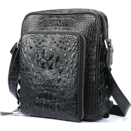 Dongou crocodile Mens bags crocodile leather men high-grade Inclined Single shoulder bag men bag