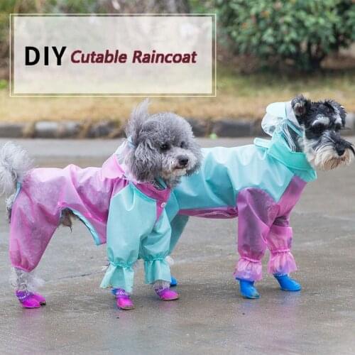 Dog Can Cut Raincoat Puppy Waterproof Clothes Pet Windproof Sunscreen Outdoor Travel Raincoat Dog Accessories Pet Supplies