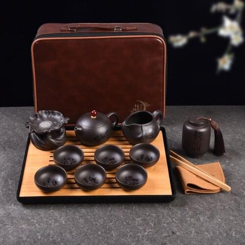 Portable Travel Teaware Sets Ceramics Handmade Creative Chinese Dining Bar Teaware Sets Juegos De Te Home Kitchen DB60CJ
