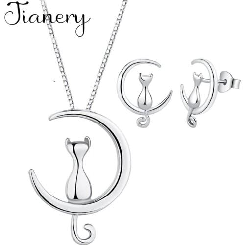 New Arrivals Fashion Cat Necklaces Pendant Jewelry Sets for Women Wedding Statement Jewelry