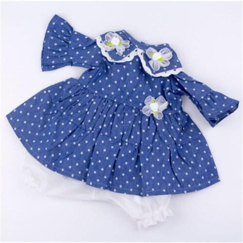 Reborn Doll Clothes Accessories Cotton Princess Dress Flamingo Jumpsuit Fit 17-22 Inches Newborn Baby Christmas Gift