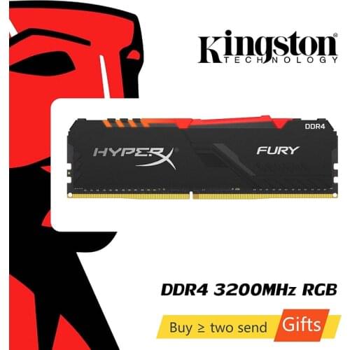 Kingston HyperX FURY DDR4 RGB Memory 2666 MHz 3200MHz DDR4 CL15 DIMM XMP 8GB 16GB Memoria Ram ddr4 for Desktop Memory Rams
