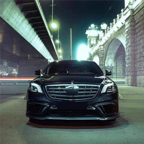 Suit For Benz W222 S-class S63 Amg Babos Carbon Fiber Front Tuyere and Rear Lip Spoiler