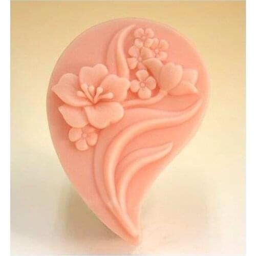 Simple Flower Soap Making Mold DIY Home Made Craft Bath Soap Silicone Molds Creative Chocolate Cake Decorating Tool