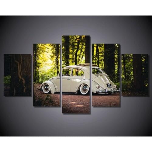 Spray 5-Pieces Modern Canvas compact car Series Modern Painting Wall Art The Picture For Home DecorationGiclee Unframed