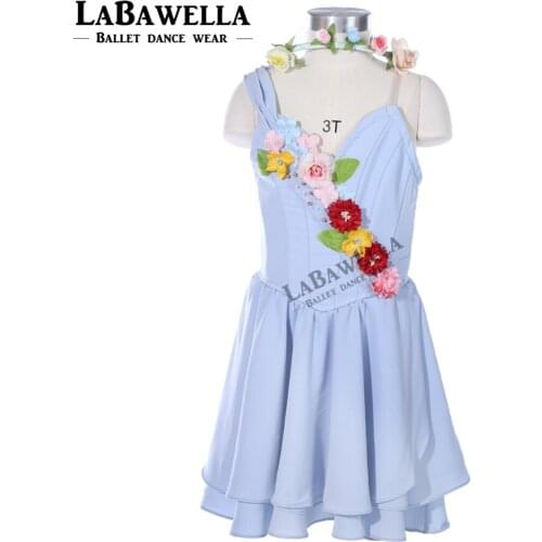 Cupid Variation Light Blue Professional Ballet Costume Diana And Acteon Variation Chiffon Ballet Dance Dress BT9254