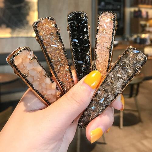 Rhinesto Barrettes Hairpins Hair clips Geometric Fashion Korean Lady Girl Head wear Accessories Wholesale Gifts Party