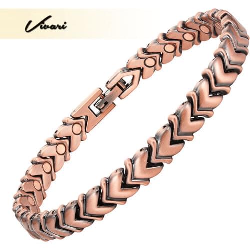 Vivari Wedding Heart Copper Plating Magnetic Powerful Bracelet For Women 26pcs Magnets Jewelry Bracelets Gift Wristband