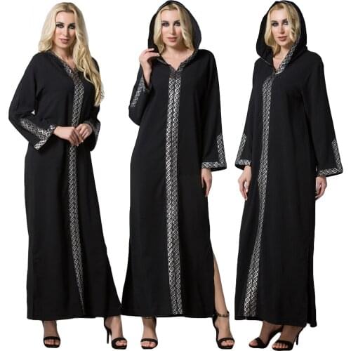 L-5XL Abaya Dubai Kaftan Turkish Jilbab Muslim Women Hooded Maxi Dress Morocco Caftan Ramadan Islamic Clothing Arab Robe Gown