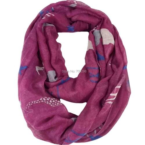 Giraffes Animal Print Womens Infinity Loop Scarf Lady snood Gift Accessories, Free Shipping