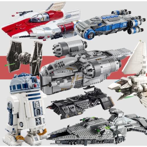 NEW Star Space Wars Razor Crest Spaceship Fighter Figures Poe X-wing Model Building Block Brick Kid Toy Gift