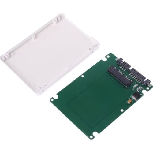 1.8" Micro SATA 16 Pin SSD To 2.5" SATA 22Pin HDD Adapter Converter With Case wholesales