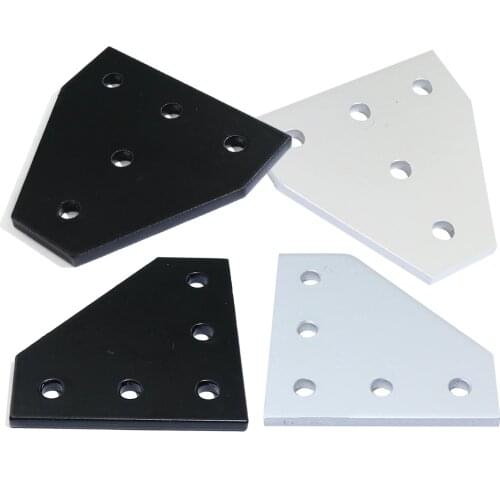 1 Piece 5 Holes 90 Degree 2020 3030 Series Joint Board Plate Corner Angle Bracket for 20S 30S Aluminum Extrusion Profile
