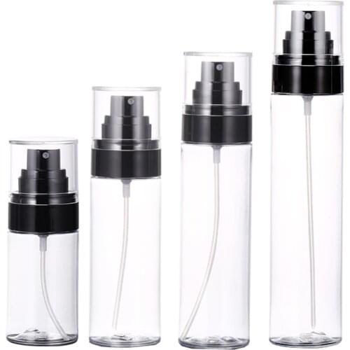 1Pcs High Quality Transparent Empty Spray Bottles 50ml/80ml/100ml/120ml Plastic Refillable Container Empty Cosmetic Containers