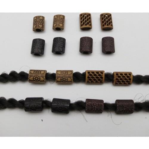 10pcs/pack Acrylic different 4 styles hair braid dread dreadlock bead clip cuff approx 4.8mm hole jewelry