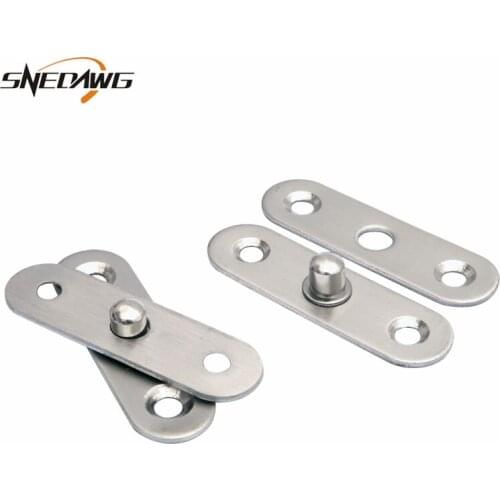 2pcs Stainless Steel Pivot Hinge 360Degree Rotatary Hidden Cabinet Hinge 57x16mm Cupboard Invisible Furniture Pivot Hinge