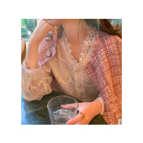 2021 Spring and Summer Woven Denim Stitching Tweed Slim Short Coat Women Jacket