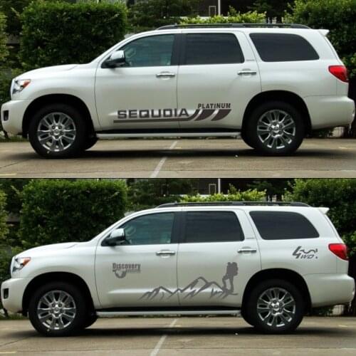 Car stickers FOR Toyota SEQUOIA body waist line Sequoia special modified color strips side skirt stickers decorative decals